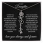 To My Daughter I Hope You Believe Flower Name Necklace