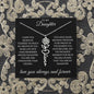 To My Daughter I Hope You Believe Flower Name Necklace