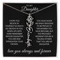 To My Daughter I Hope You Believe Flower Name Necklace