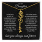 To My Daughter I Hope You Believe Flower Name Necklace