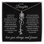 To My Daughter I Hope You Believe Flower Name Necklace