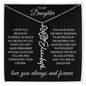 To My Daughter I Hope You Believe Flower Name Necklace