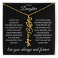 To My Daughter I Hope You Believe Flower Name Necklace