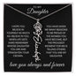 To My Daughter I Hope You Believe Flower Name Necklace