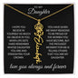 To My Daughter I Hope You Believe Flower Name Necklace