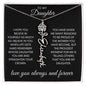 To My Daughter I Hope You Believe Flower Name Necklace