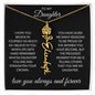 To My Daughter I Hope You Believe Flower Name Necklace