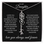 To My Daughter I Hope You Believe Flower Name Necklace
