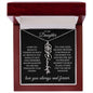 To My Daughter I Hope You Believe Flower Name Necklace