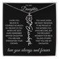 To My Daughter I Hope You Believe Flower Name Necklace