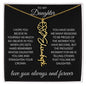 To My Daughter I Hope You Believe Flower Name Necklace