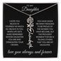 To My Daughter I Hope You Believe Flower Name Necklace