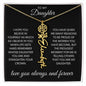 To My Daughter I Hope You Believe Flower Name Necklace