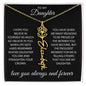 To My Daughter I Hope You Believe Flower Name Necklace
