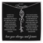 To My Daughter I Hope You Believe Flower Name Necklace