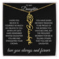 To My Daughter I Hope You Believe Flower Name Necklace