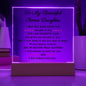 To My Beautiful Bonus Daughter Square Acrylic Plaque