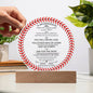 Grandson- You Will Never Lose Baseball Plaque