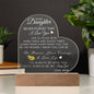 Daughter Gift,Heart Acrylic Plaque,never forget i love you,Birthday Gift for Daughter,Encouragement,from Mom,Inspirational Gift,Motivational