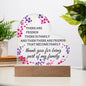 Thank You For Being Part Of My Family Acrylic Plaque