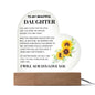To My Beautiful Daughter You Are Loved Heart Acrylic Plaque