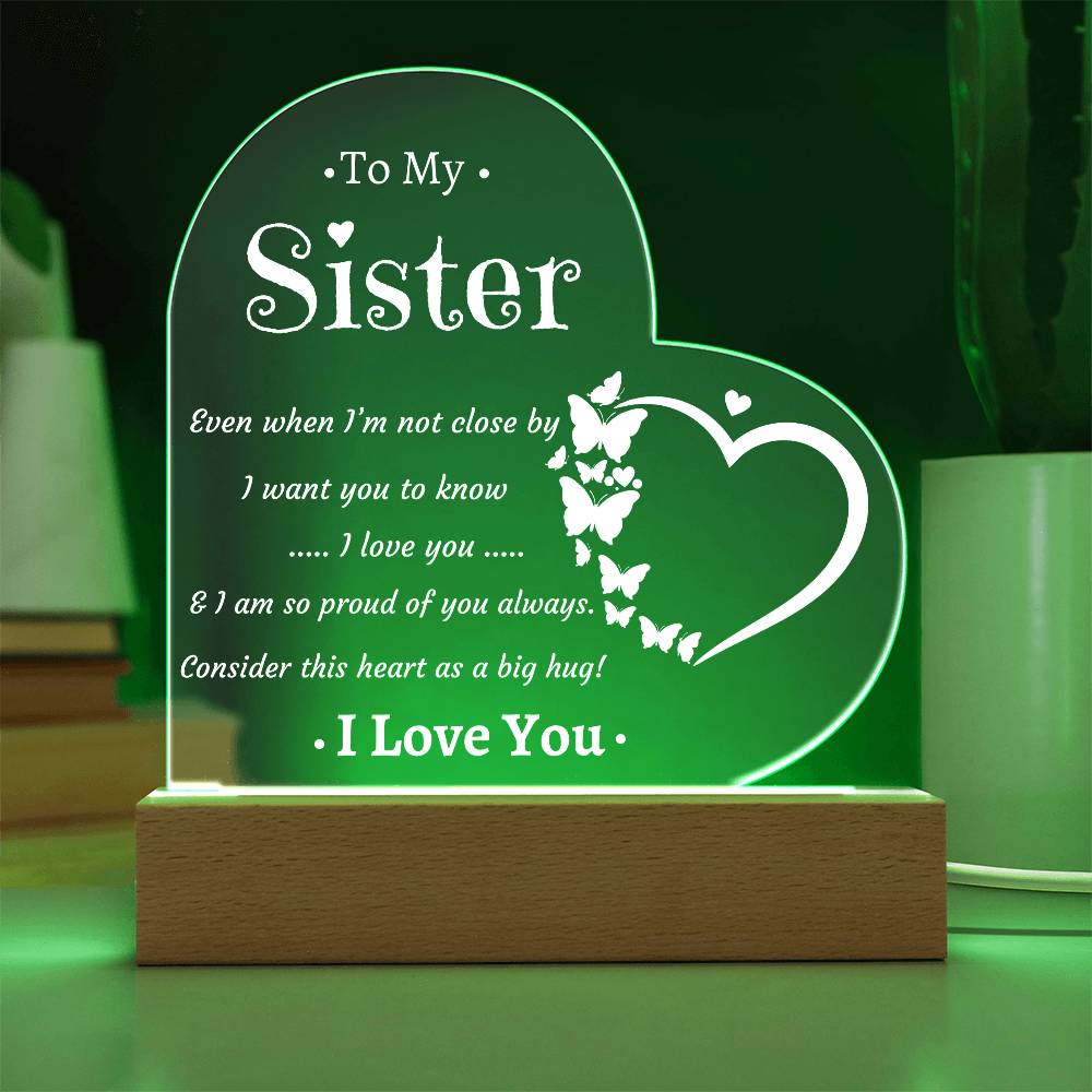 To My Sister Night Light