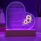 To My Beautiful Daughter You Are Loved Heart Acrylic Plaque