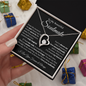 To My Beautiful Soulmate Forever & Always Forever Love Necklace b/w