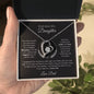 To My Beautiful Daughter Forever love Necklace Love Dad (Black/White)