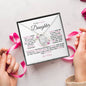 To My Precious Daughter Forever Love Necklace (Pink/Black)