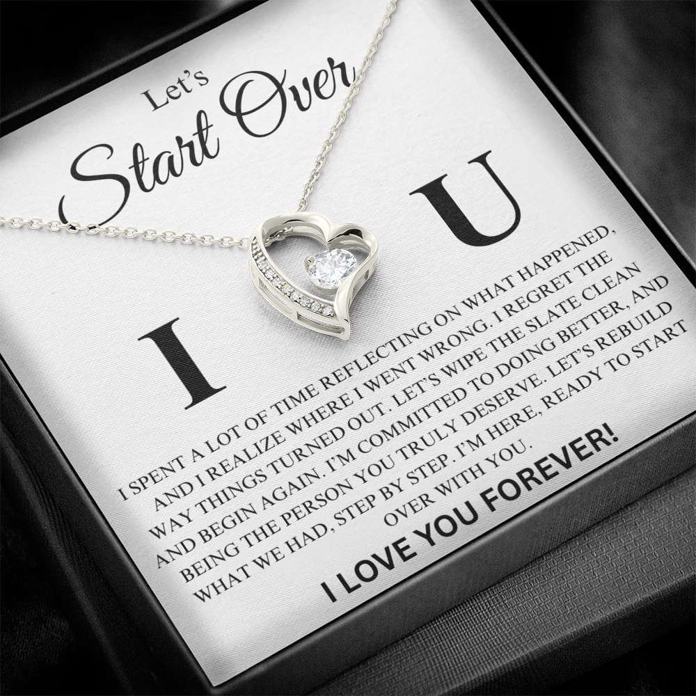 Let's Start Over Apology Gift For Her- Forever Love Necklace