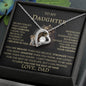 To My Daughter Love Dad Forever Love Necklace B/L