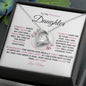 To My Precious Daughter Forever Love Necklace (Pink/Black)