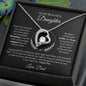 To My Beautiful Daughter Forever love Necklace Love Dad (Black/White)