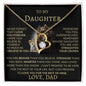 To My Daughter Love Dad Forever Love Necklace B/L
