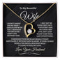 Gift for Wife "I Can't Live Without You" Gold Forever Love Necklace