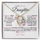 To My Precious Daughter Forever Love Necklace (Pink/Black)