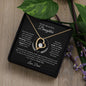 To My Beautiful Daughter Forever love Necklace Love Dad (Black/White)