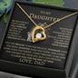 To My Daughter Love Dad Forever Love Necklace B/L