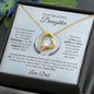 To My Beautiful Daughter , Love Dad Forever love Necklace (Blue/White)