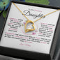 To My Precious Daughter Forever Love Necklace (Pink/Black)