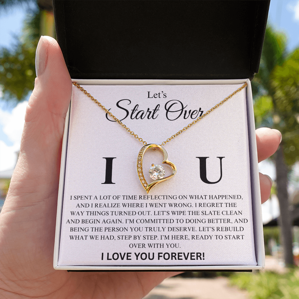 Let's Start Over Apology Gift For Her- Forever Love Necklace