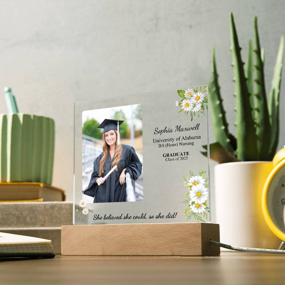 She Believed She Could So She Did Graduate Plaque