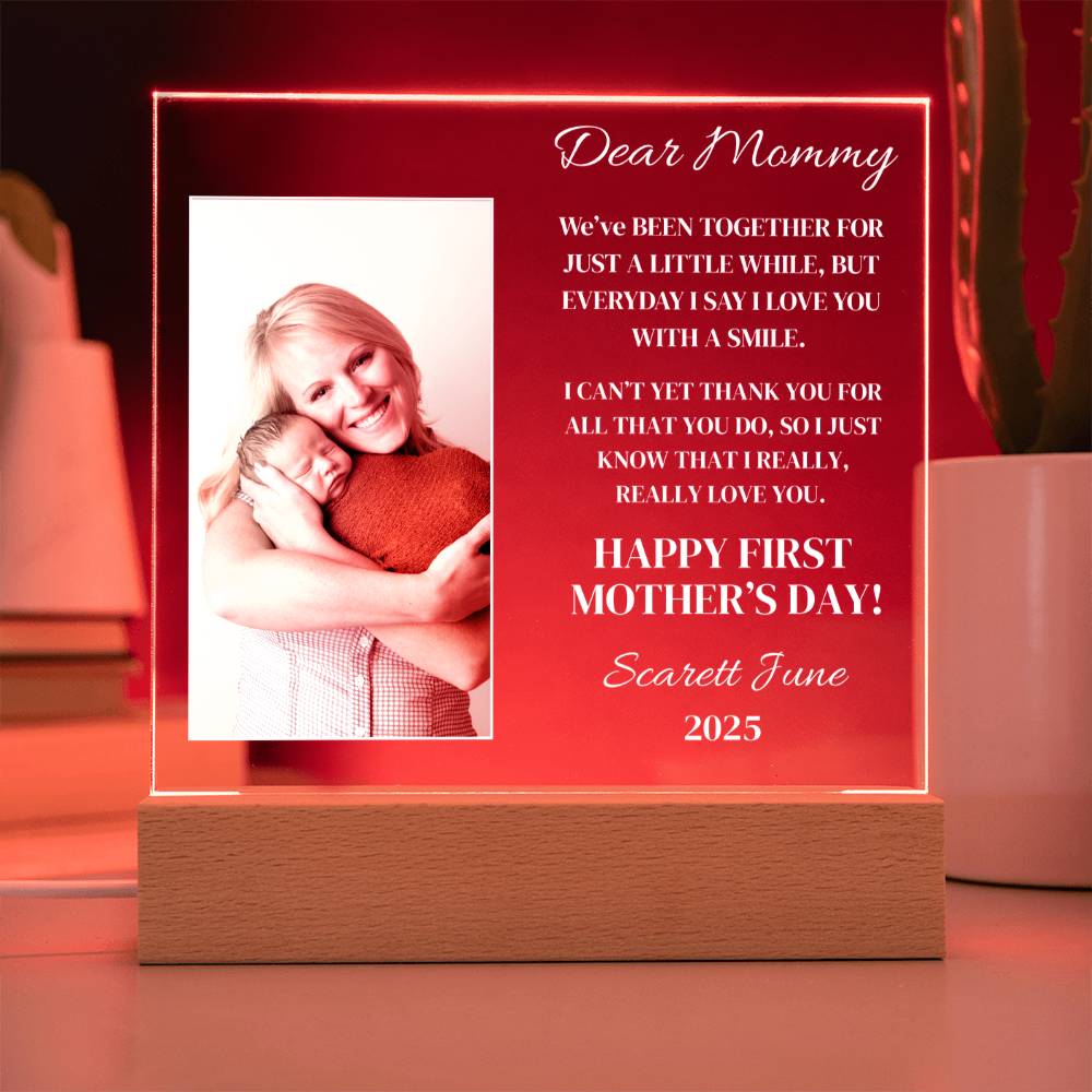 Personalized Dear Mommy Acrylic Plaque