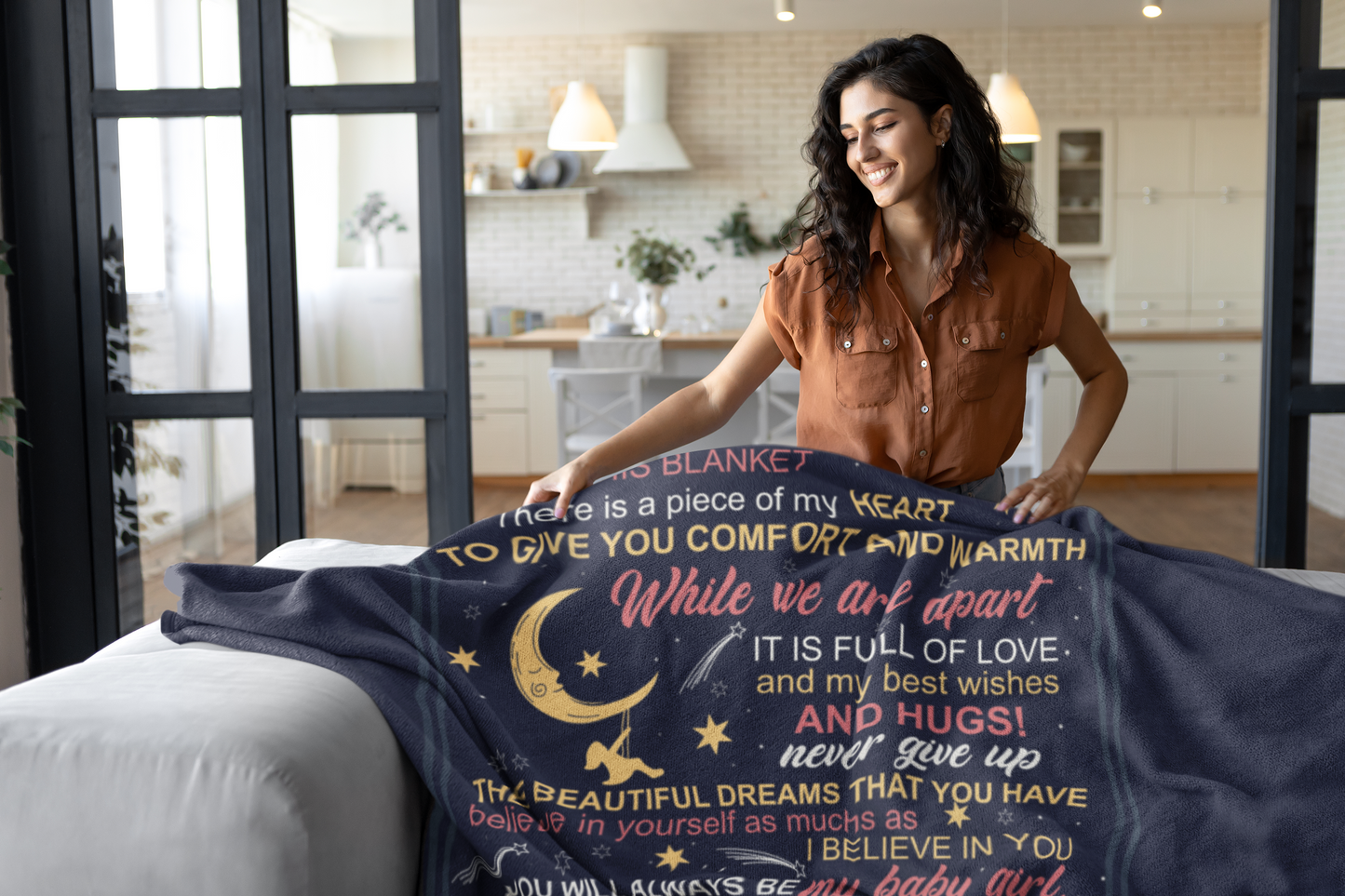 To My Daughter While we are apart Blanket Blanket