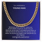 to a wonderful young man cuban link for graduation