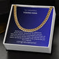 to a wonderful young man cuban link for graduation