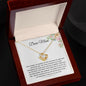 dear mom/ love knot necklace