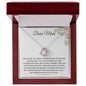 dear mom/ love knot necklace