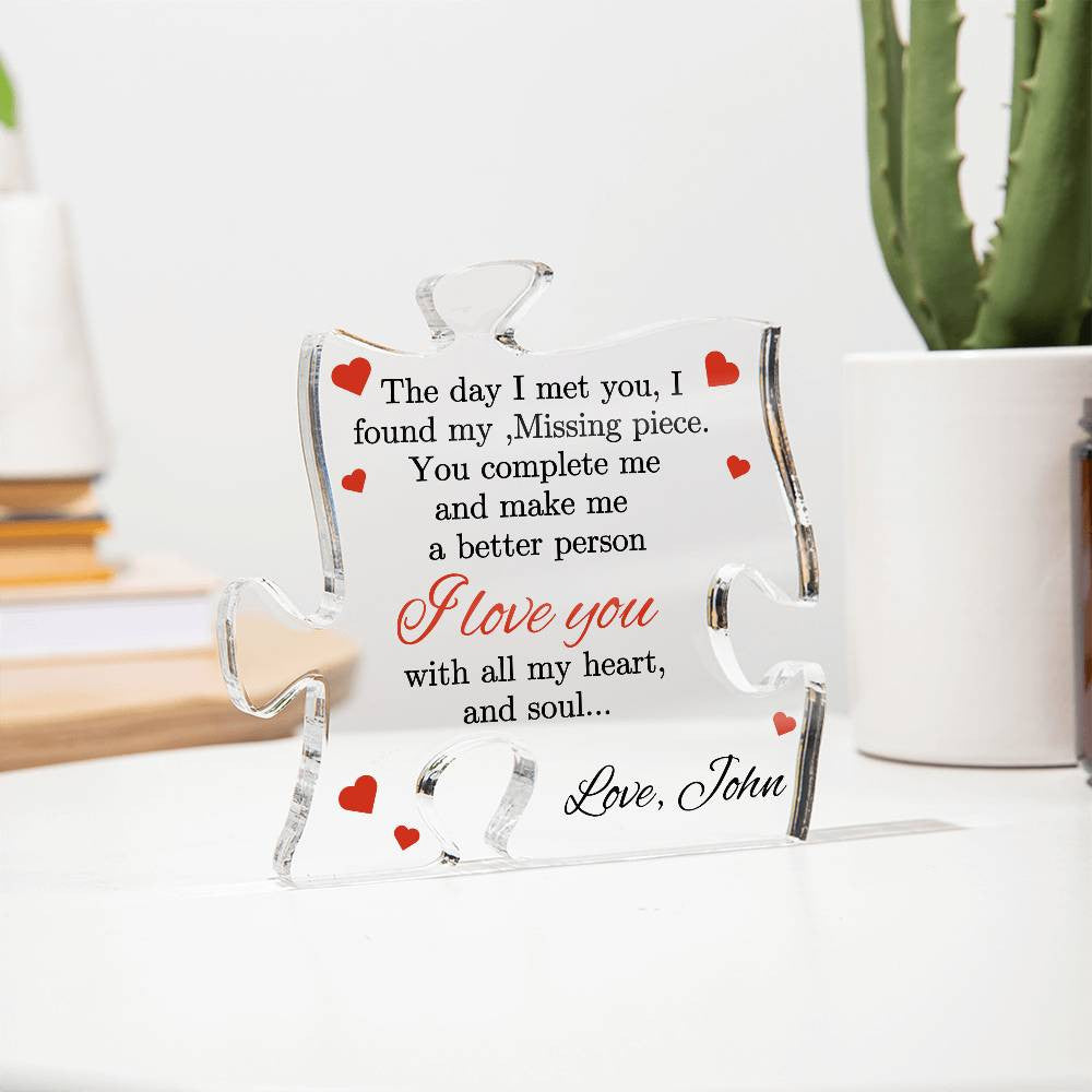 I Love You For Her or Him Personalized Acrylic Plaque